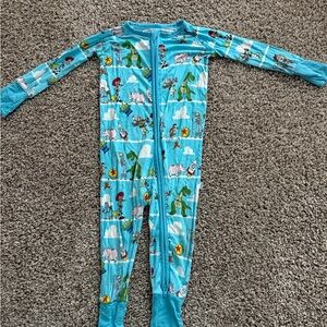 Little Sleepies Blue Toy Story Footie Pajamas